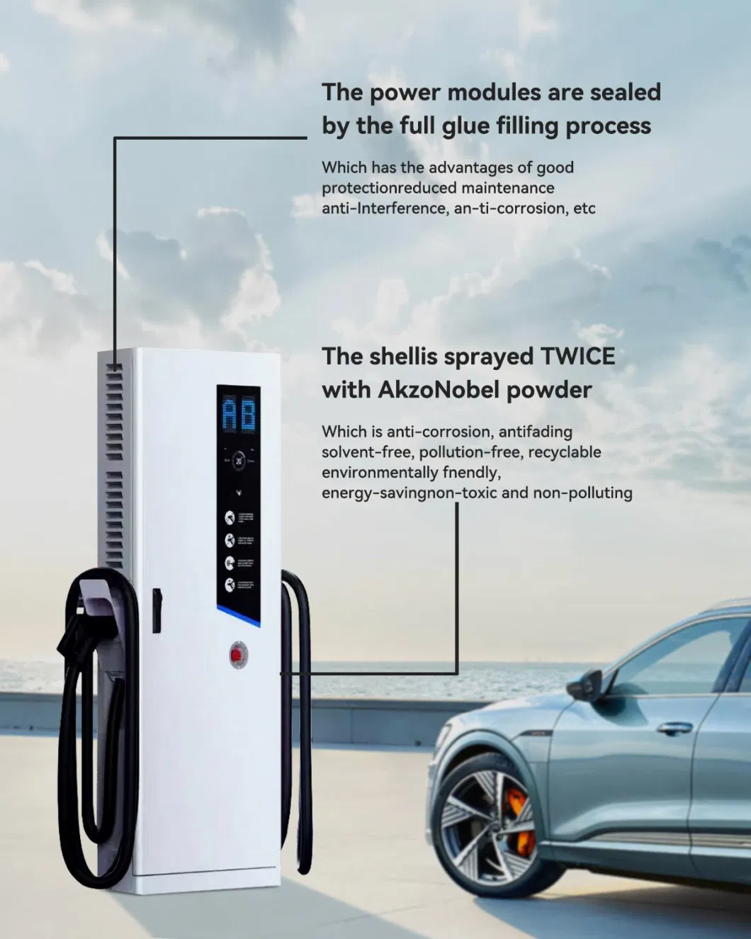 Electric Vehicle Fast DC EV Charging Station 60kw CCS GB/T Chademo Car Charger